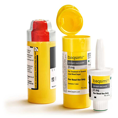 BAQSIMI Sealed tube and nasal delivery spray system